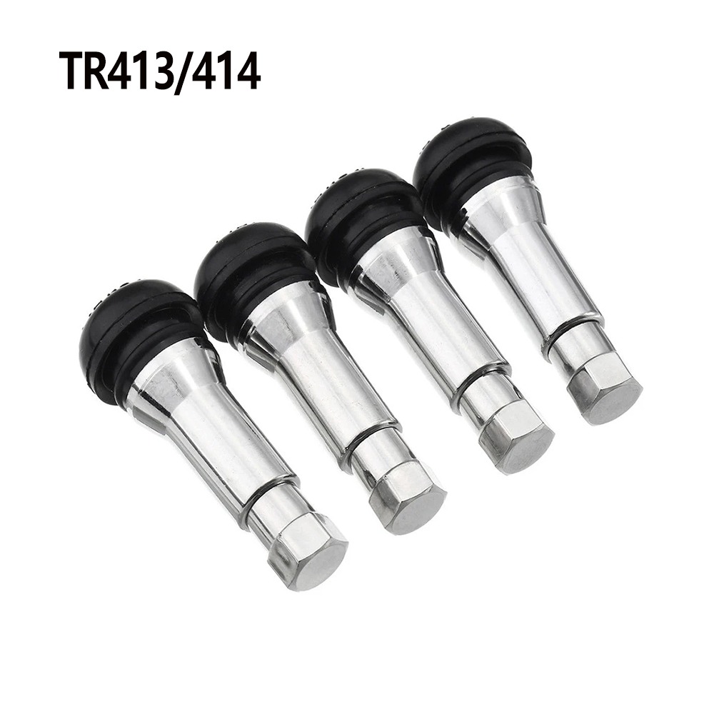 Tubeless Valve Core - TR413/414 Chrome Aluminium Tubeless Tyre Valve