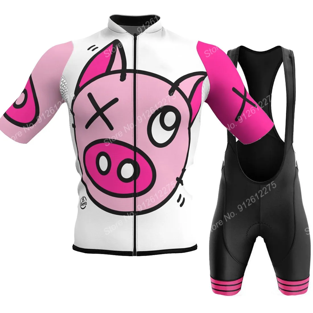 Mountain Biking Shorts - Set Cartoon Comic Pig 2023 Cycling
