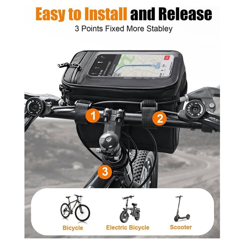 Mountain Biking Oxford - Front Bike Phone Bag With Touch