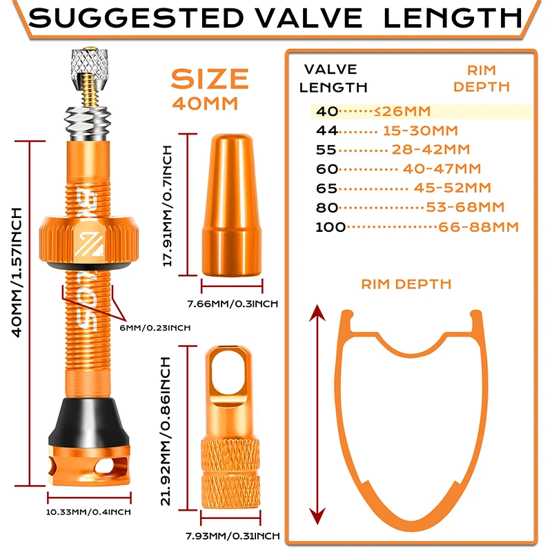 BUCKLOS Bicycle Presta Valve 4 - Tubeless Valve Core 评论和价格