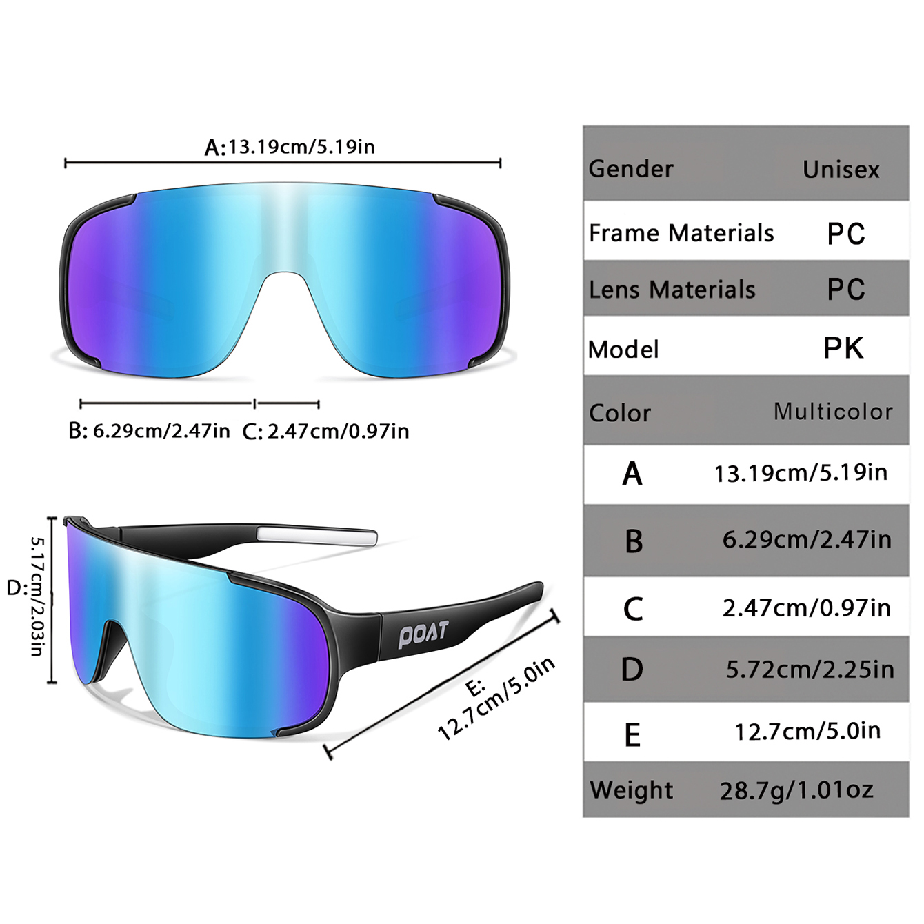 POAT UV400 Cycling Sunglasses  - Mountain Biking Sunglasses 评论和价格