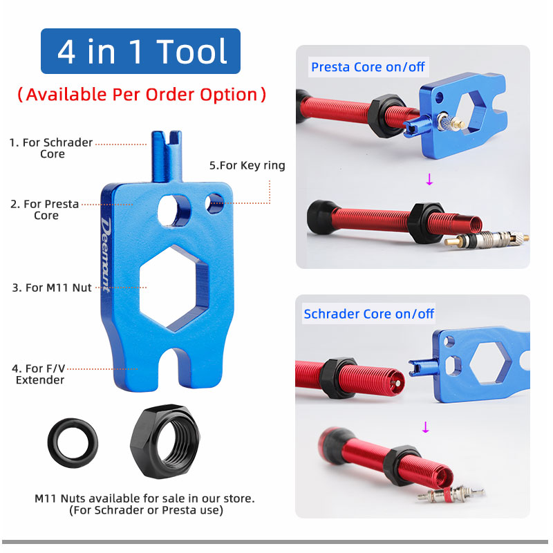 Deemount Bicycle Tubeless Carb - Tubeless Valve Core 评论和价格
