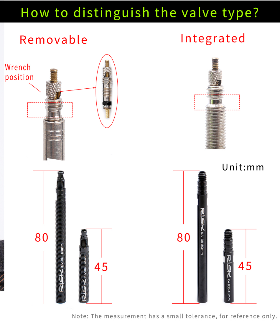 RISK Bicycle Presta Valve Exte - Tubeless Valve Core 评论和价格