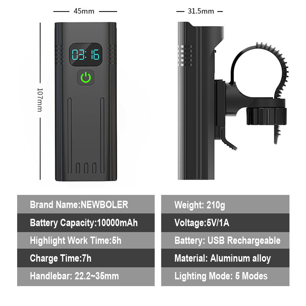 NEWBOLER Bicycle Light USB Cha - Mountain Biking Backpack 评论和价格