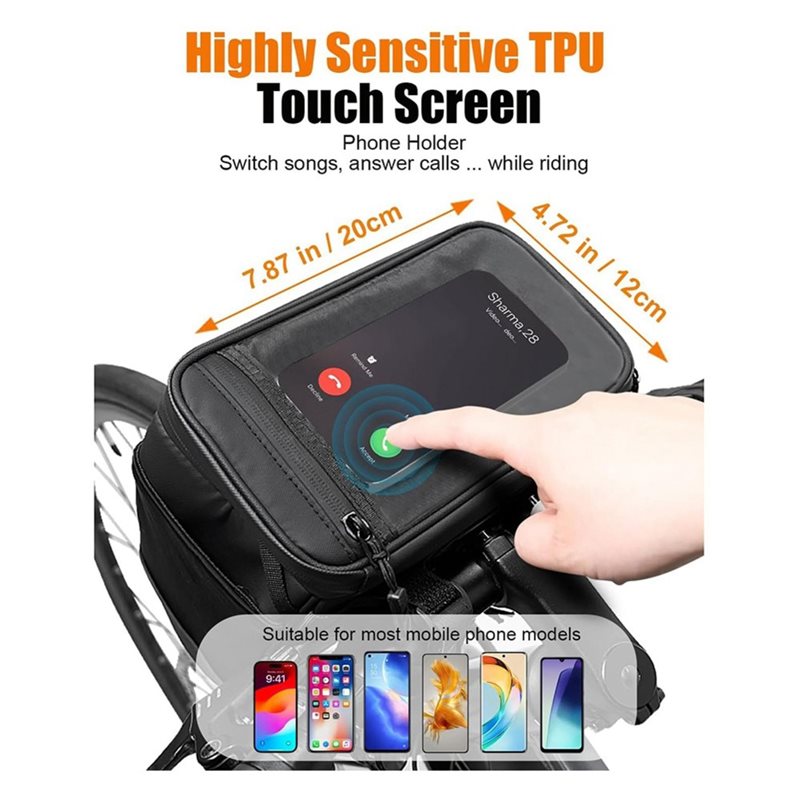 Front Bike Phone Bag With Touc - Mountain Biking Oxford 评论和价格