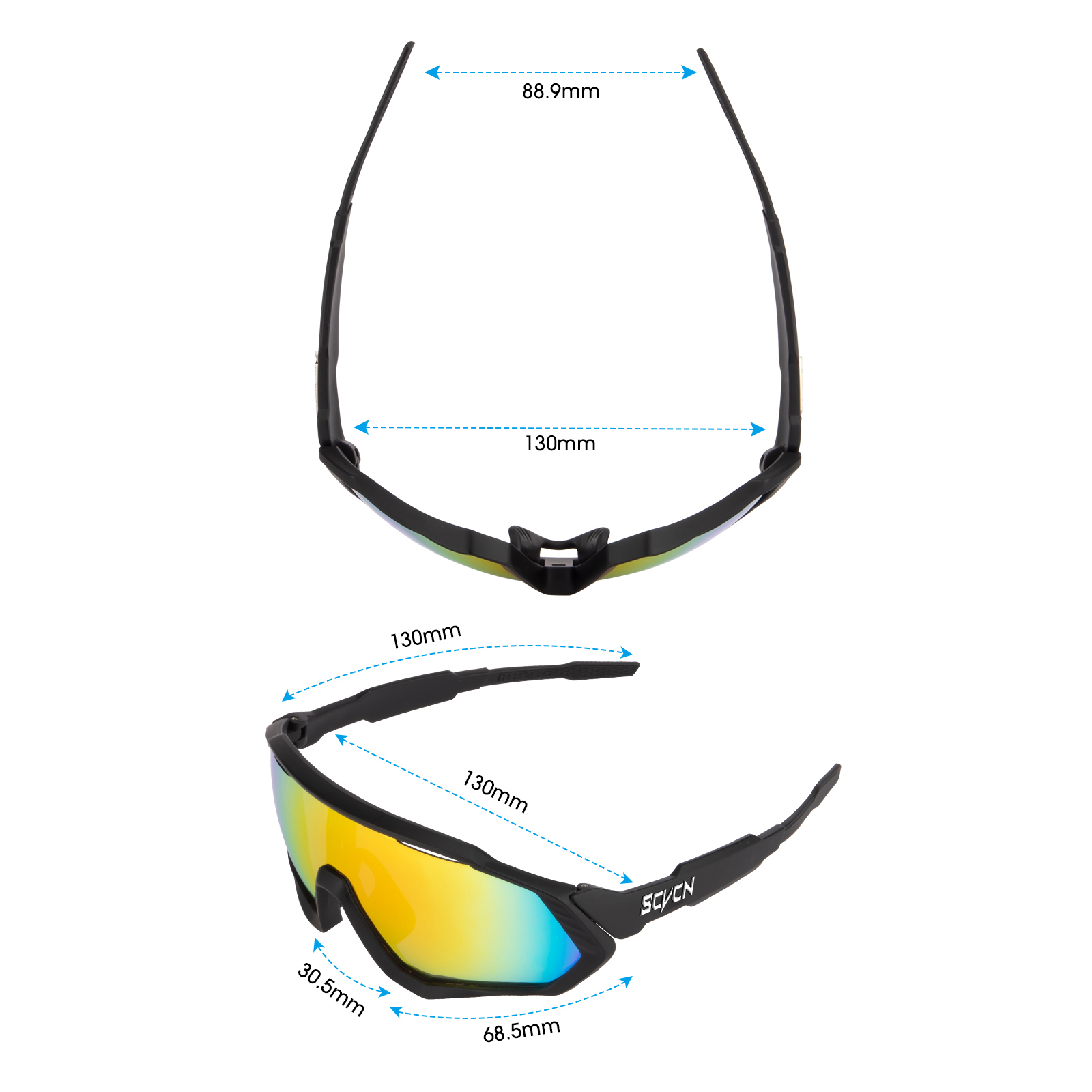 SCVCN Cycling Glasses Men MTB  - Mountain Biking Sunglasses 评论和价格