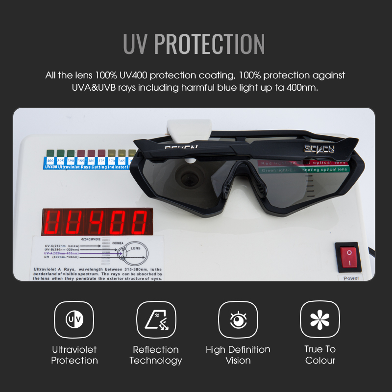 SCVCN Cycling Glasses Men MTB  - Mountain Biking Sunglasses 评论和价格