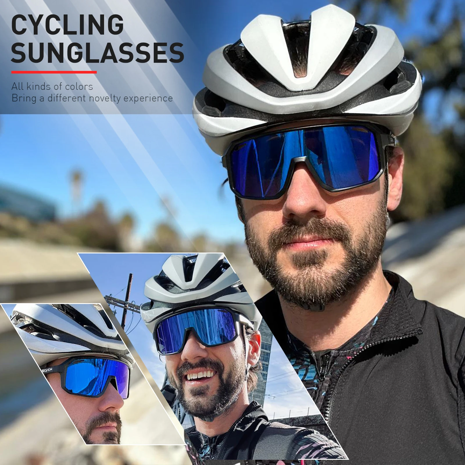SCVCN New Cycling Sunglasses M - Mountain Biking Sunglasses 评论和价格