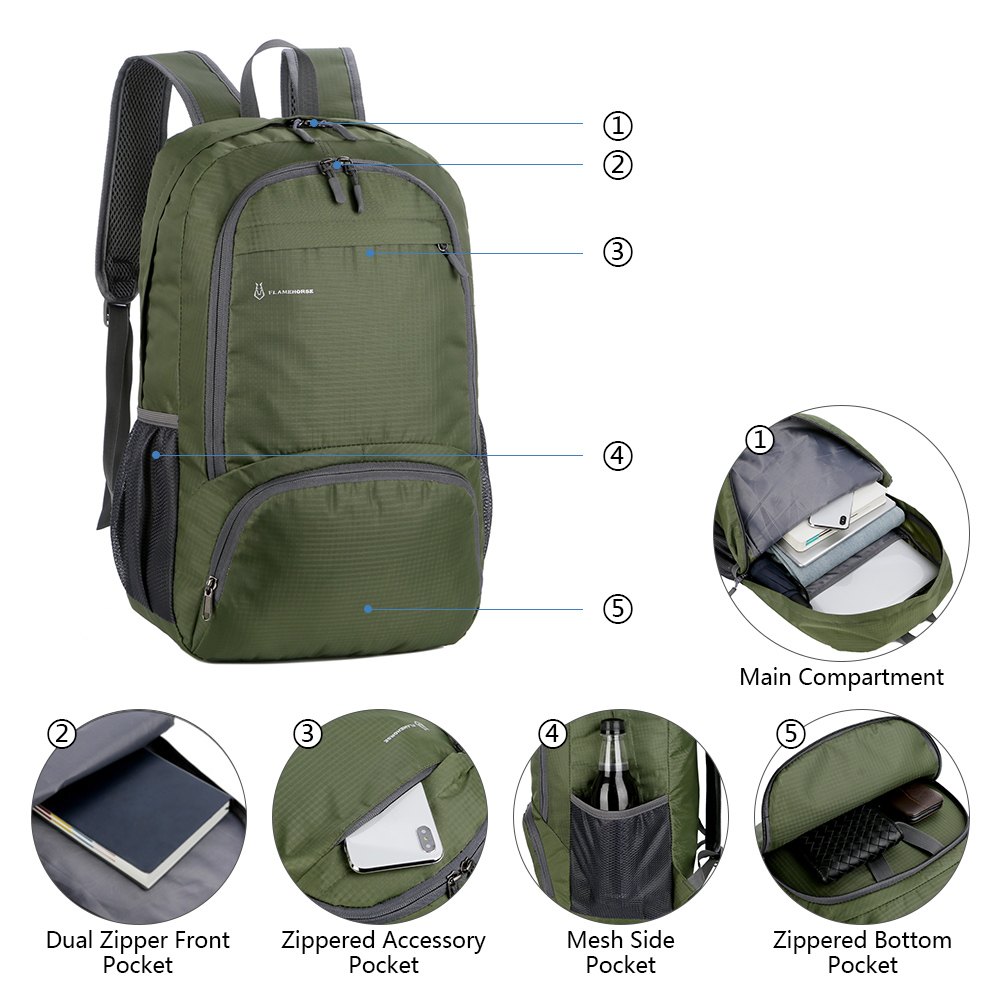 Lightweight Foldable Backpack  - Mountain Biking Backpack 评论和价格