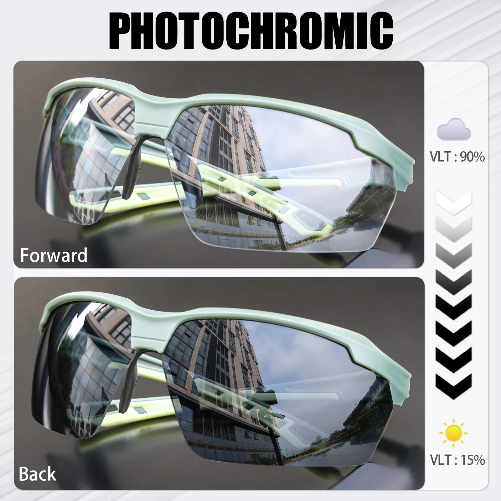 SCVCN Photochromic Cycling Sun - Mountain Biking Sunglasses 评论和价格